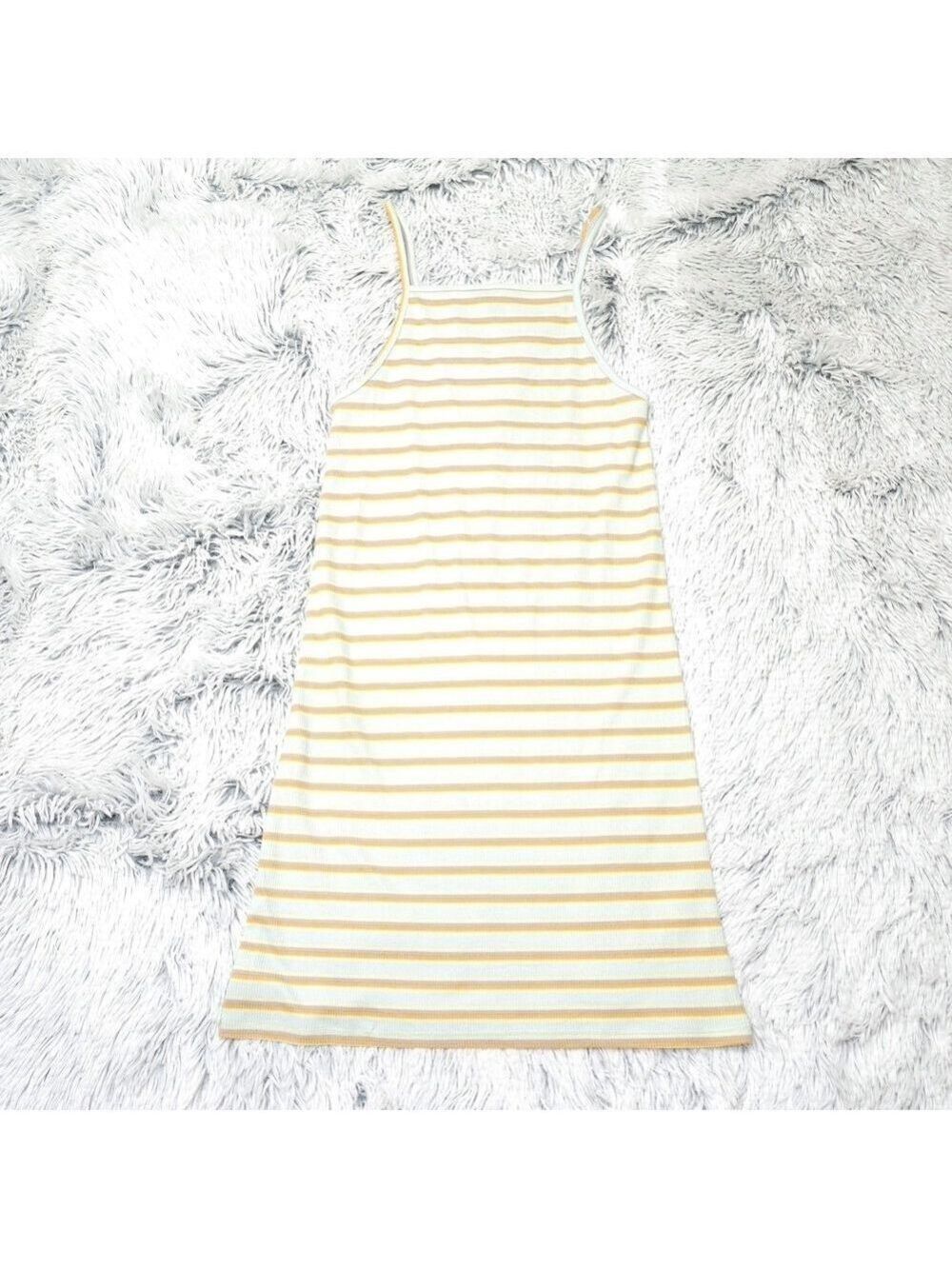 Freshman 1996 Pastel Striped Ribbed Knit mini tank dress, size small
